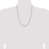 Sterling Silver Rhodium-plated 7.5mm Figaro Chain