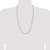 Sterling Silver Rhodium-plated 7.5mm Figaro Chain