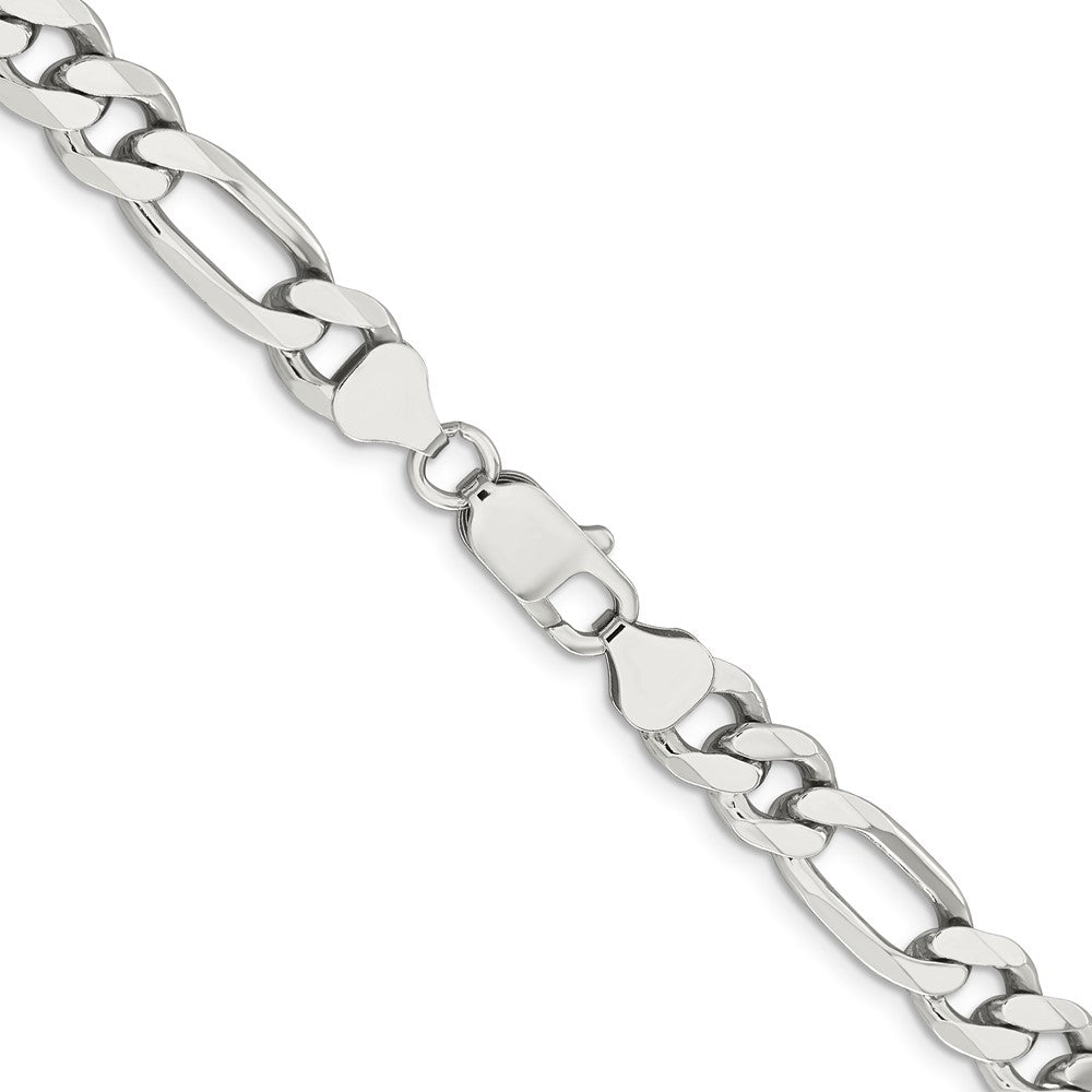 Sterling Silver Figaro Chain — 8 mm