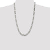 Sterling Silver Figaro Chain — 8 mm