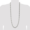 Sterling Silver Figaro Chain — 8 mm