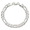 Sterling Silver Figaro Chain — 8 mm