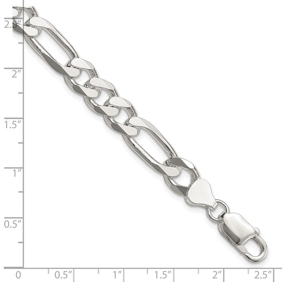 Sterling Silver Figaro Chain — 8 mm