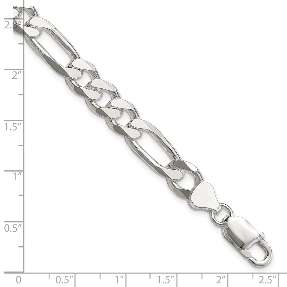 Sterling Silver Figaro Chain — 8 mm