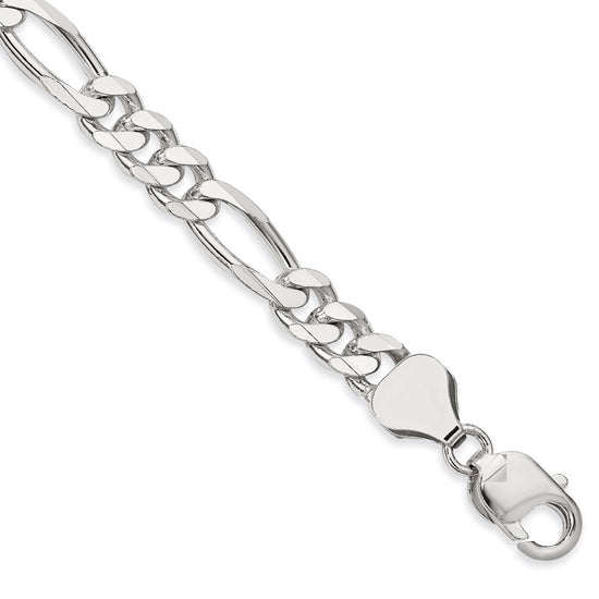 Sterling Silver Figaro Chain — 8 mm