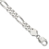 Sterling Silver Figaro Chain — 8 mm