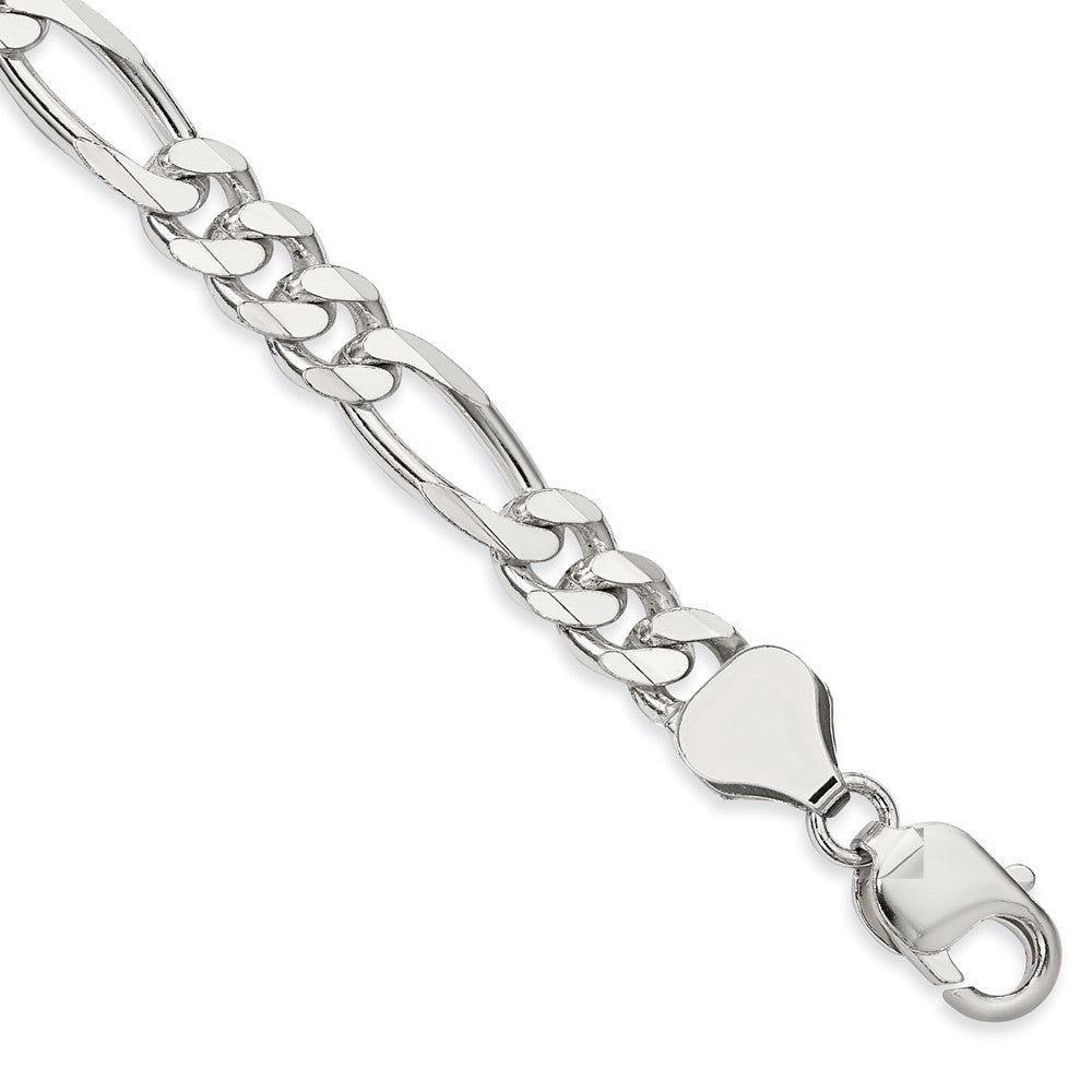 Sterling Silver Figaro Chain — 8 mm