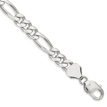 Sterling Silver Figaro Chain — 8 mm