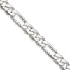 Sterling Silver Figaro Chain — 8 mm