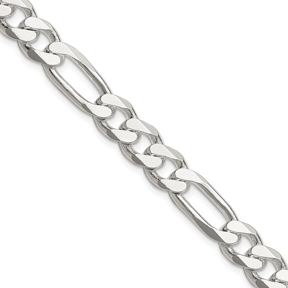 Sterling Silver Figaro Chain — 8 mm