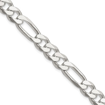 Sterling Silver Figaro Chain — 8 mm
