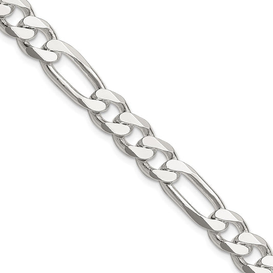 Sterling Silver Figaro Chain — 8 mm