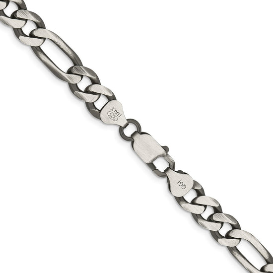 Sterling Silver Figaro Chain — 7.75 mm