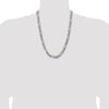 Sterling Silver Antiqued 7.75mm Figaro Chain