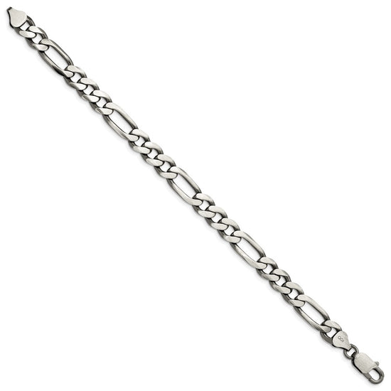 Sterling Silver Figaro Chain — 7.75 mm