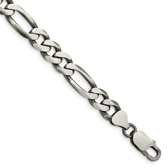 Sterling Silver Figaro Chain — 7.75 mm