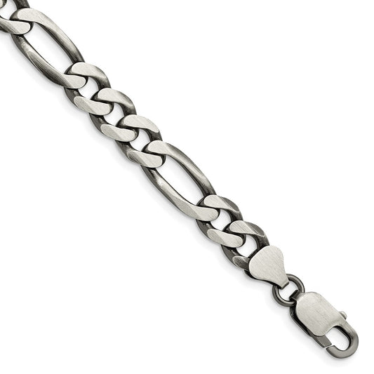 Sterling Silver Figaro Chain — 7.75 mm