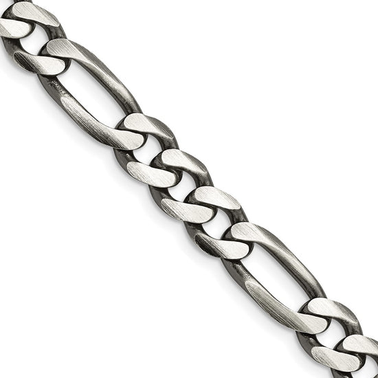 Sterling Silver Figaro Chain — 7.75 mm