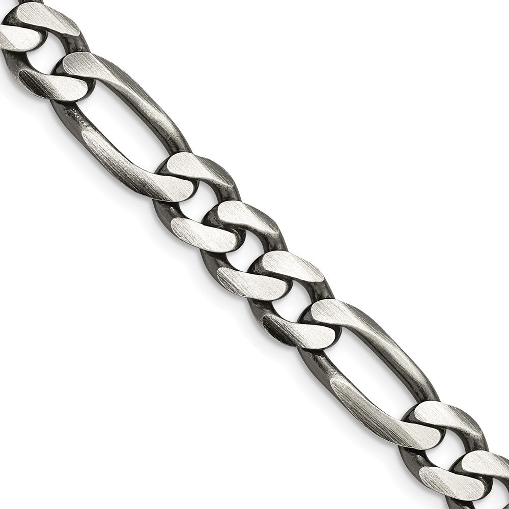 Sterling Silver Figaro Chain — 7.75 mm