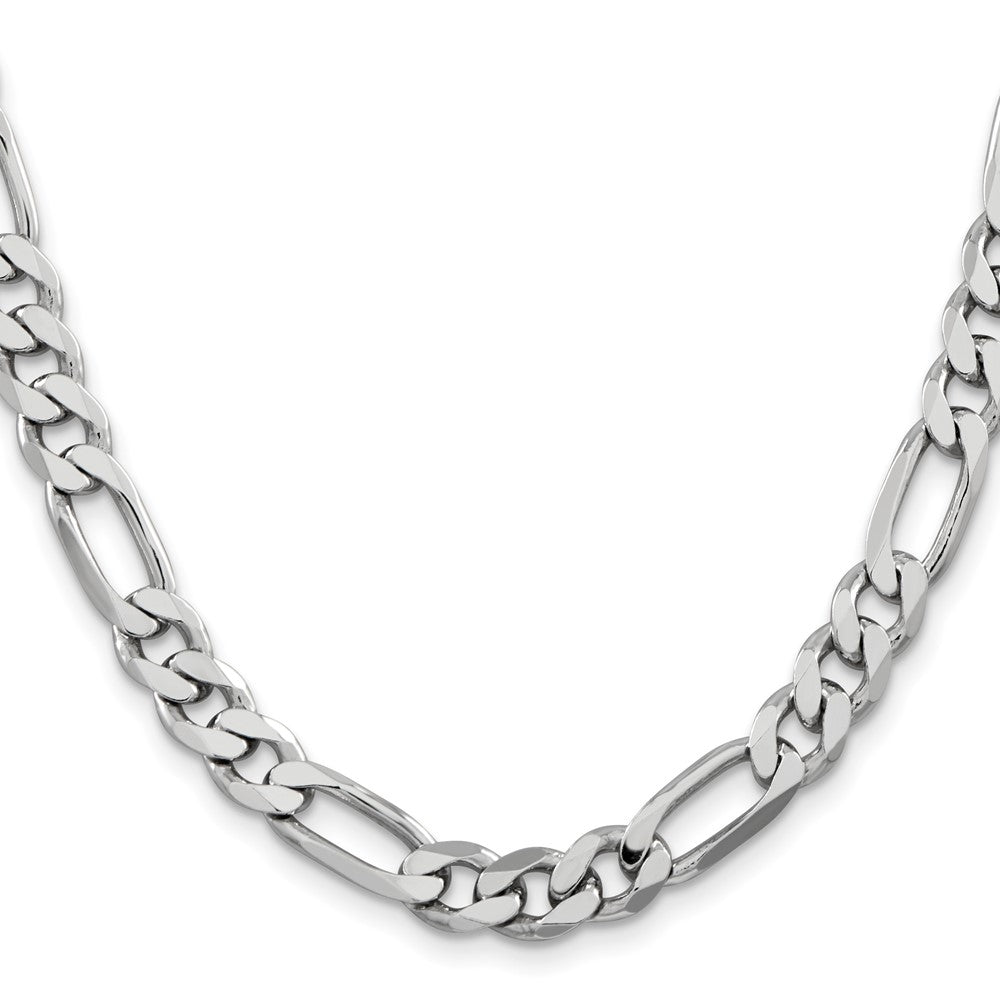 Sterling Silver Figaro Chain — 7.75 mm