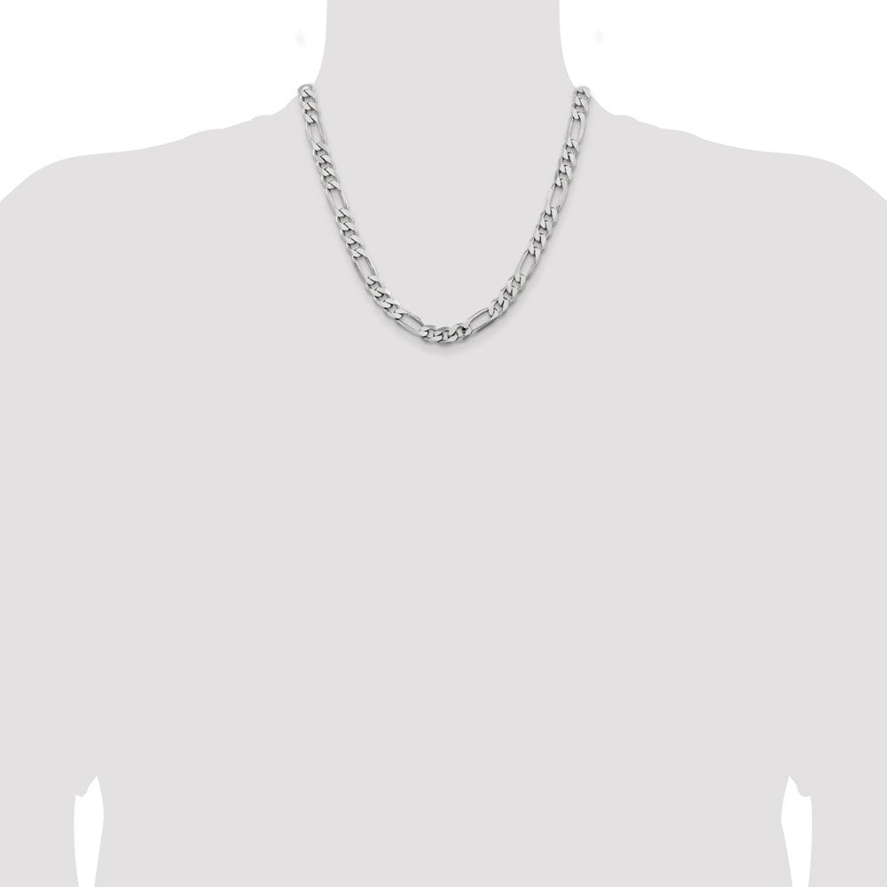 Sterling Silver Figaro Chain — 7.75 mm