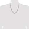 Sterling Silver Rhodium-plated 7.75mm Figaro Chain