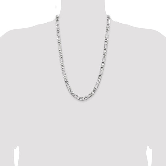 Sterling Silver Figaro Chain — 7.75 mm
