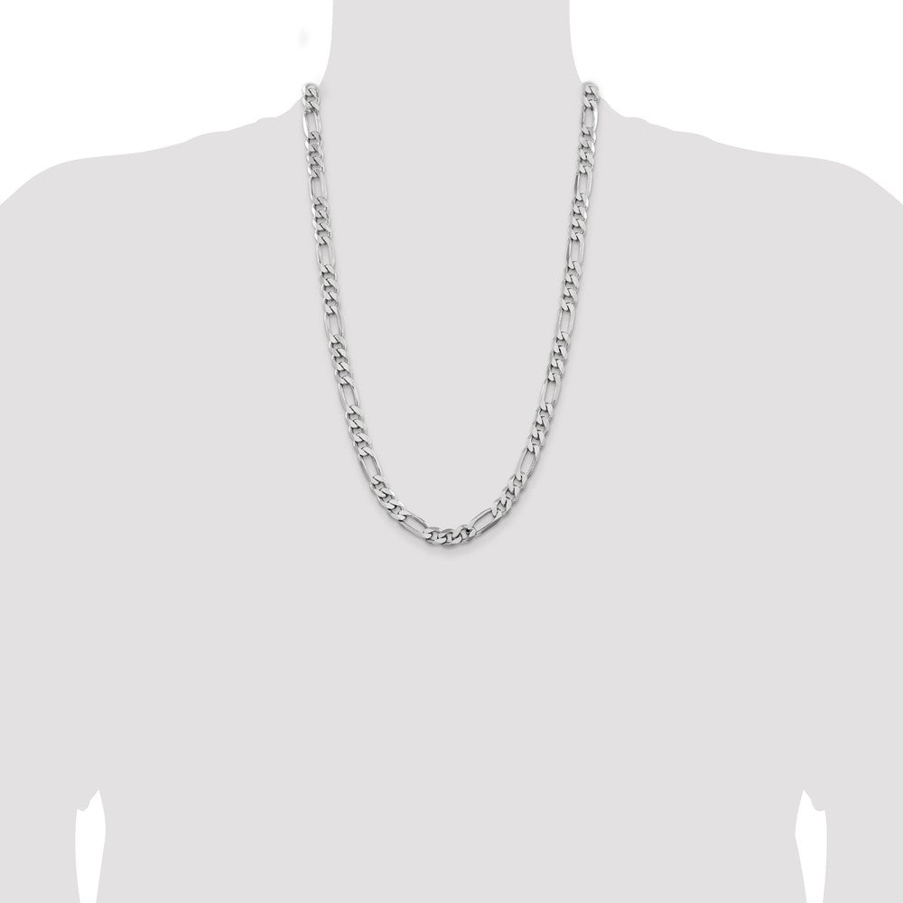 Sterling Silver Figaro Chain — 7.75 mm