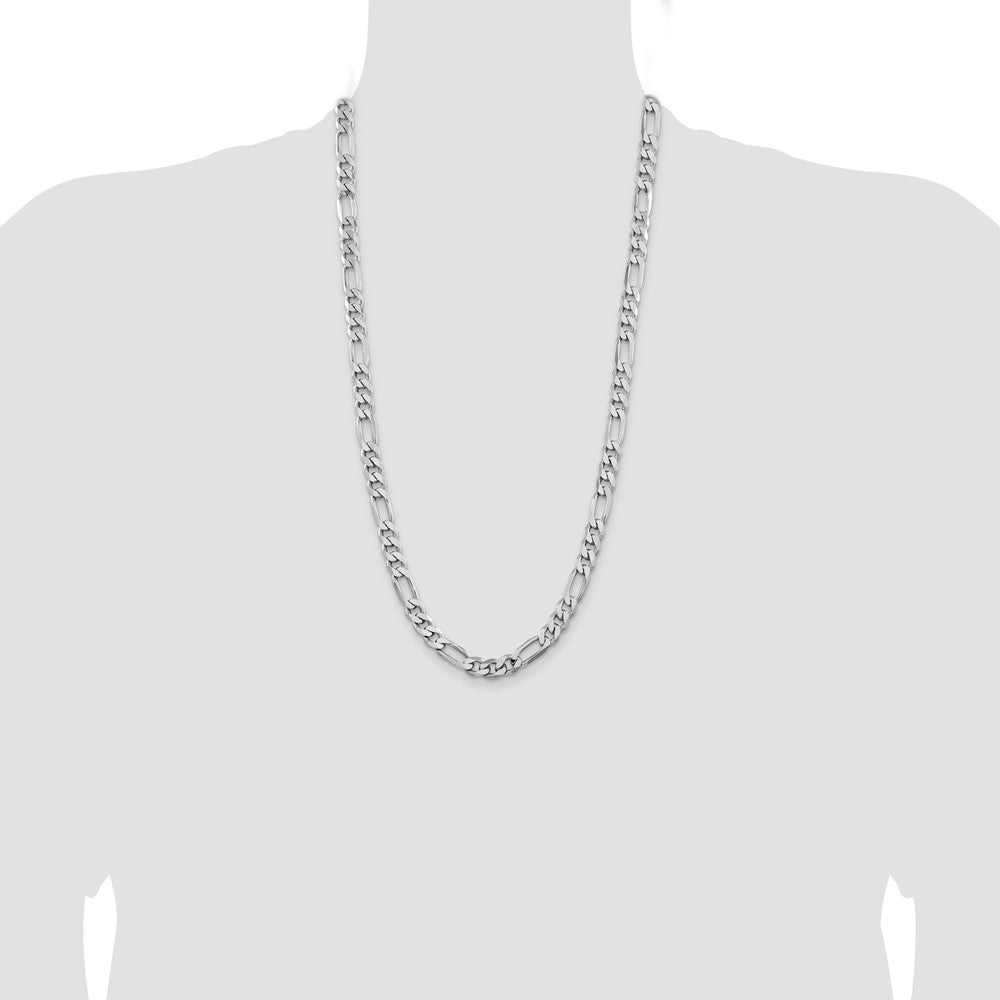 Sterling Silver Figaro Chain — 7.75 mm