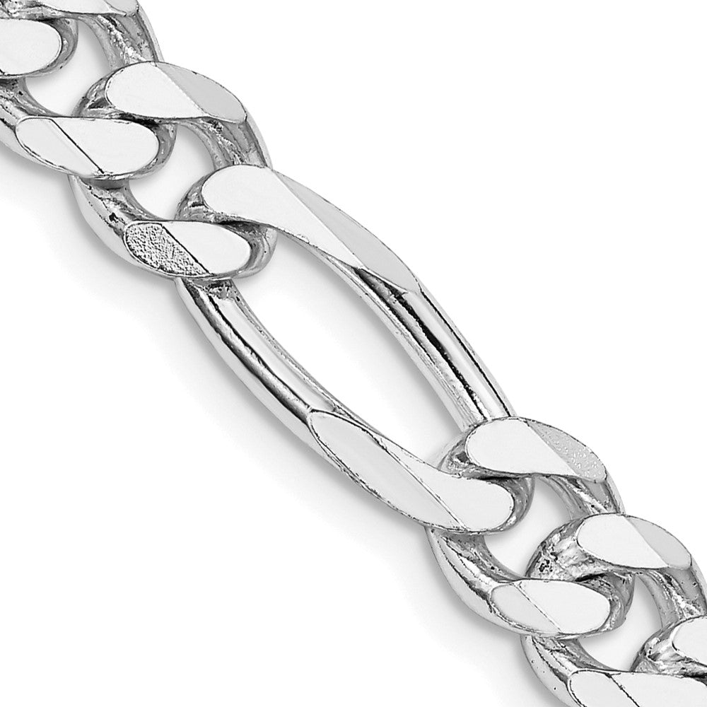 Sterling Silver Figaro Chain — 7.75 mm
