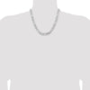 Sterling Silver Rhodium-plated 9mm Figaro Chain