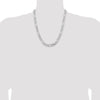 Sterling Silver Rhodium-plated 9mm Figaro Chain