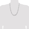 Sterling Silver Rhodium-plated 9mm Figaro Chain