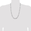 Sterling Silver Rhodium-plated 9mm Figaro Chain