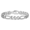 Sterling Silver Rhodium-plated 9mm Figaro Chain