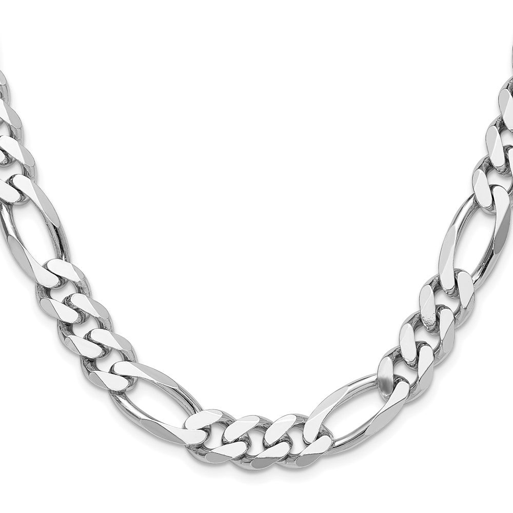 Sterling Silver Figaro Chain — 10.2 mm