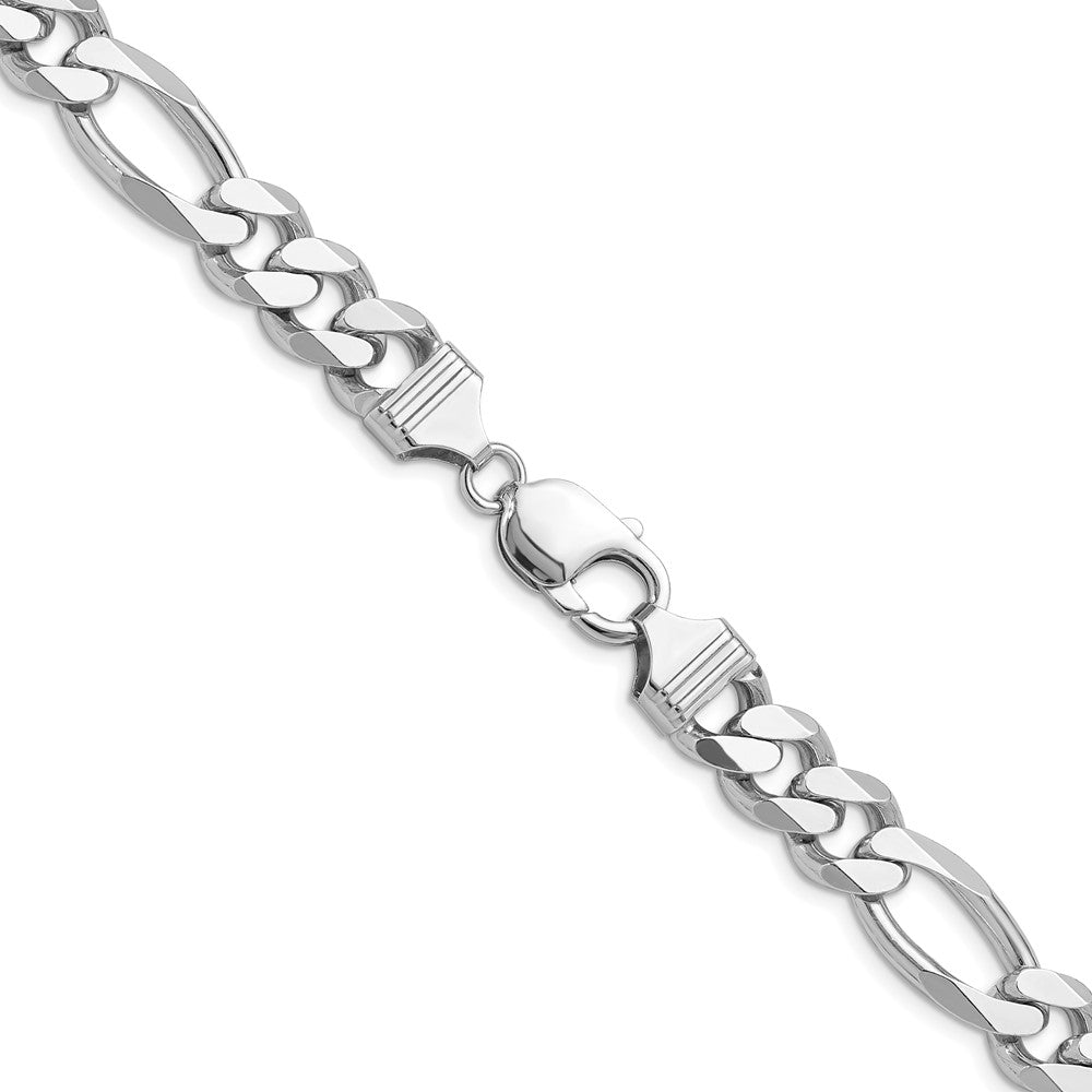 Sterling Silver Figaro Chain — 10.2 mm