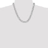 Sterling Silver Figaro Chain — 10.2 mm