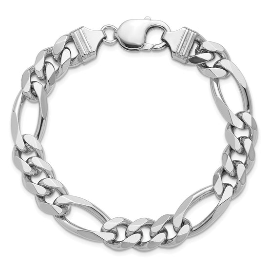 Sterling Silver Figaro Chain — 10.2 mm