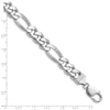 Sterling Silver Figaro Chain — 10.2 mm