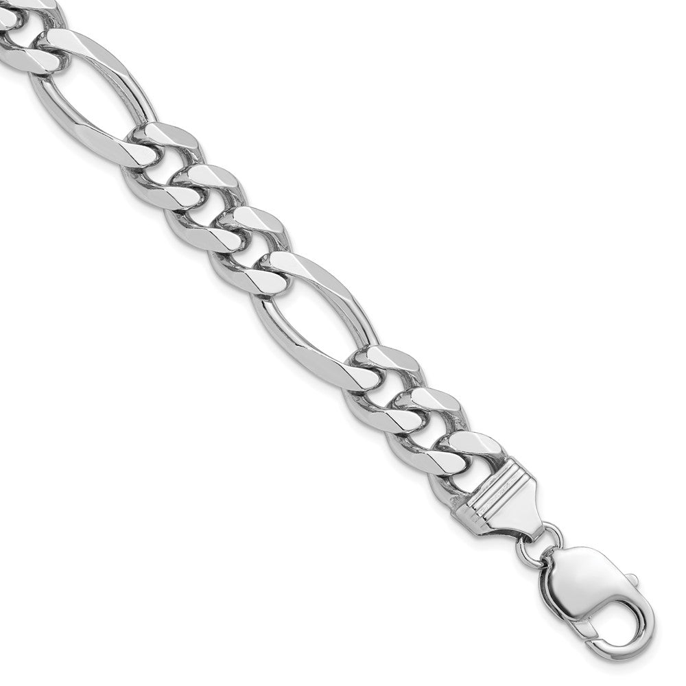 Sterling Silver Figaro Chain — 10.2 mm