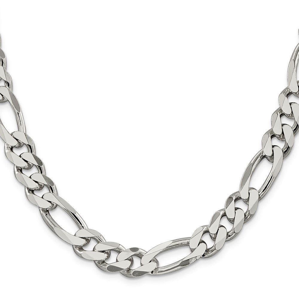 Sterling Silver Figaro Chain — 10.75 mm