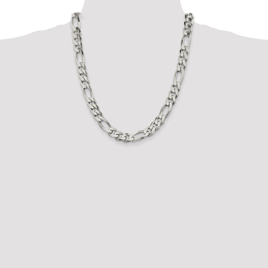 Sterling Silver Figaro Chain — 10.75 mm