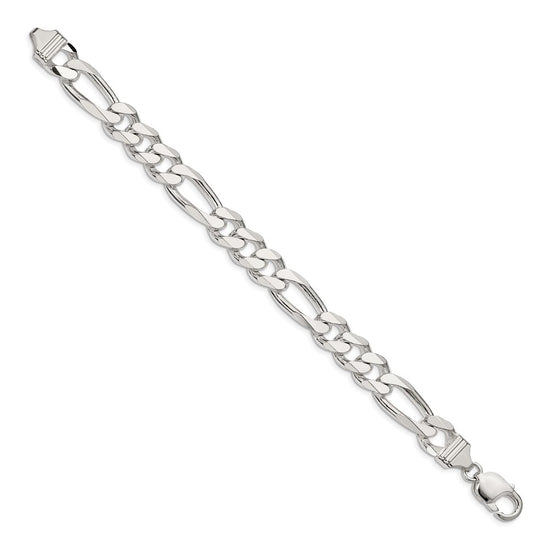 Sterling Silver Figaro Chain — 10.75 mm