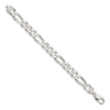 Sterling Silver Figaro Chain — 10.75 mm