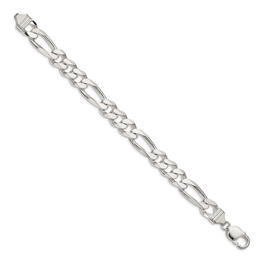Sterling Silver Figaro Chain — 10.75 mm