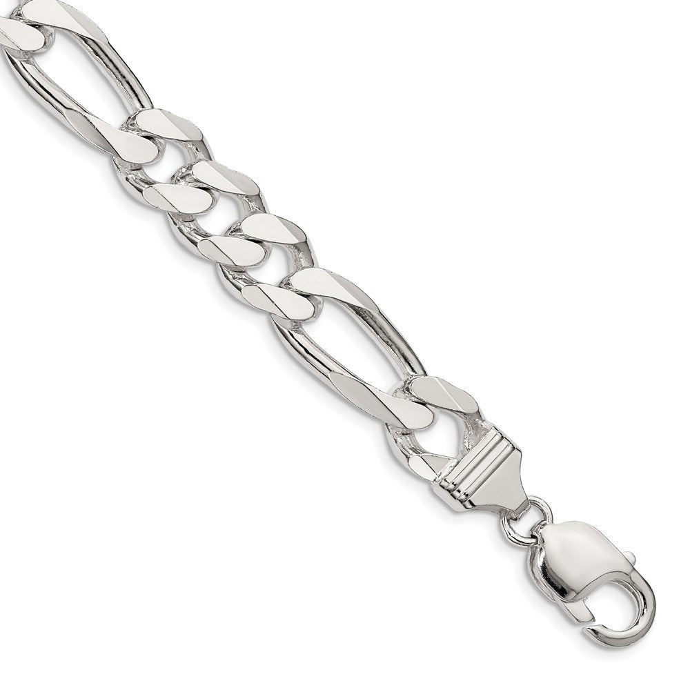 Sterling Silver Figaro Chain — 10.75 mm
