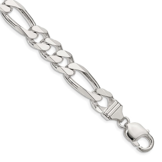 Sterling Silver Figaro Chain — 10.75 mm
