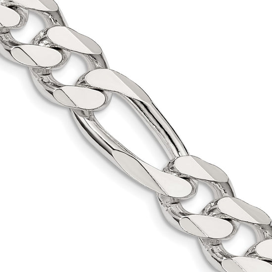 Sterling Silver Figaro Chain — 10.75 mm