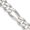 Sterling Silver Figaro Chain — 10.75 mm